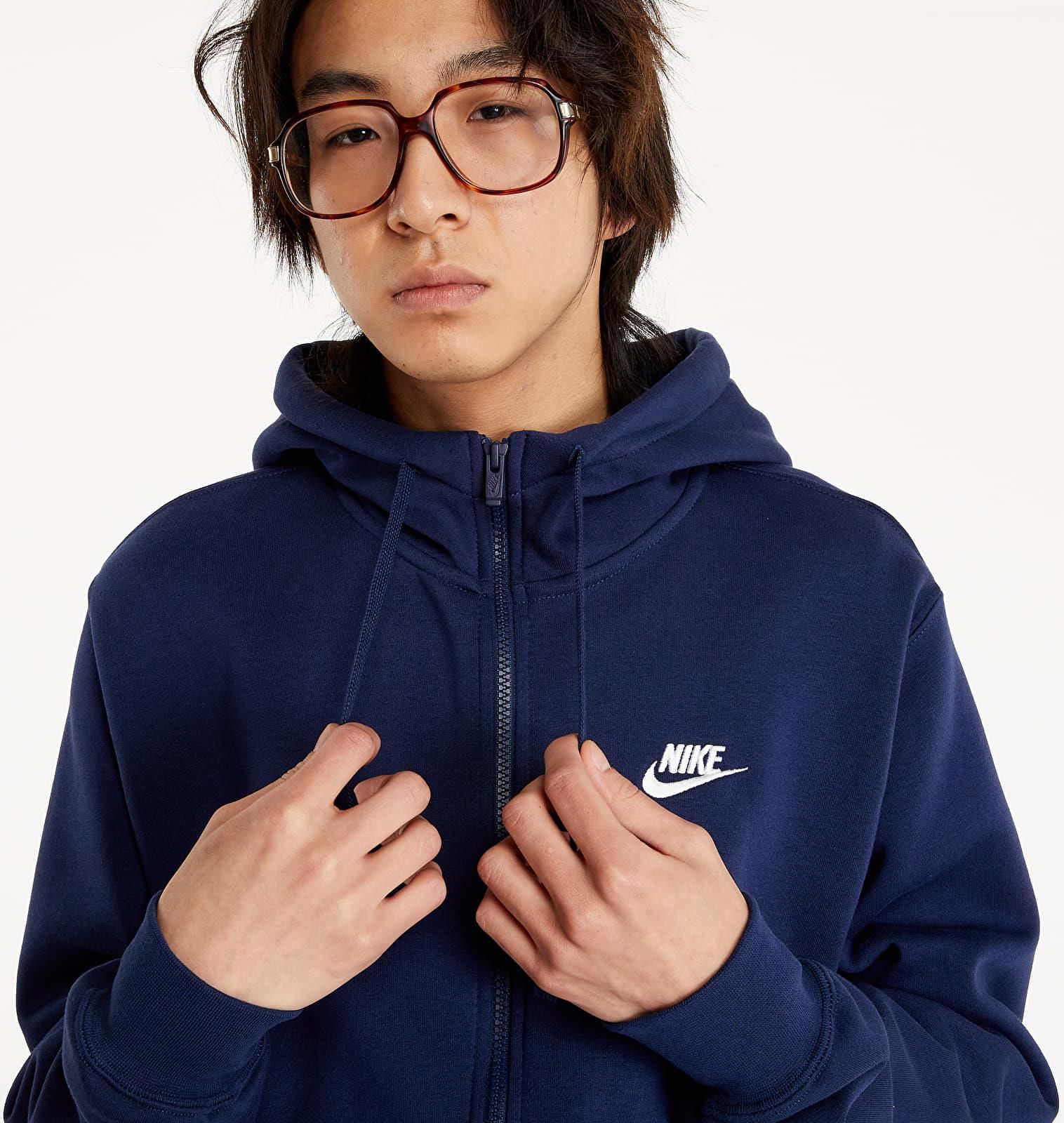Nike Sportswear Club Fleece Men's Full Zip Hoodie Midnight