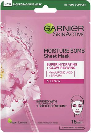 Garnier Skin Active Moisture Bomb Maseczka płócienna o działaniu rozjaśniającym i nawilżającym