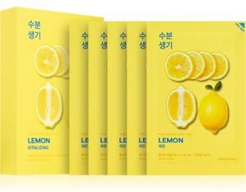 Holika Holika Pure Essence Lemon Maseczka Płócienna O Działaniu Zmiękczającym I Odświeżającym Z Witaminą C 5X20Ml