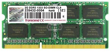 Pamięć RAM Transcend Jetram SO-DIMM DDR3 2GB 1333MHz CL9