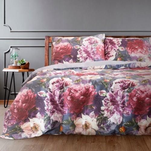 Eurofirany Komplet Pościeli Peonia 220X200Cm+70X80 X2 Fioletowy Lila -  Opinie i atrakcyjne ceny na 