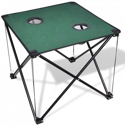 Vidaxl Składany stół kempingowy ciemno zielony