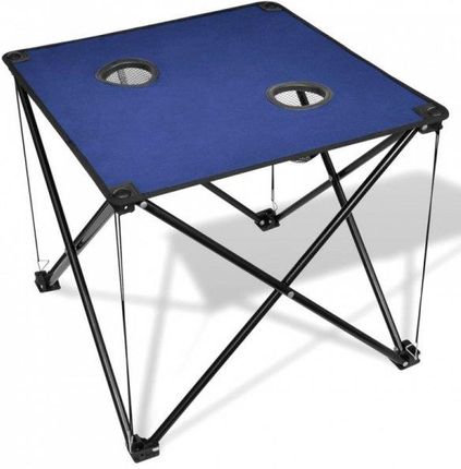 Vidaxl Składany stół kempingowy niebieski