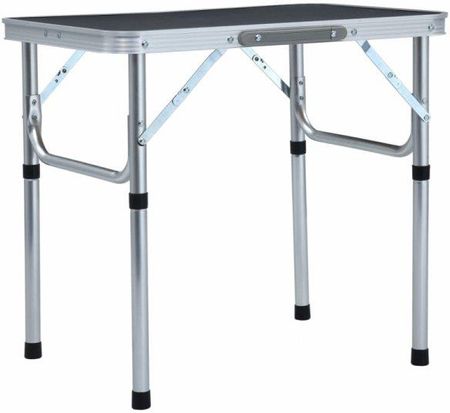 Vidaxl Składany stolik turystyczny szary aluminiowy 60x45 cm