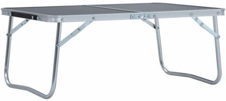 Vidaxl Składany stolik turystyczny szary aluminiowy 60 x 40 cm