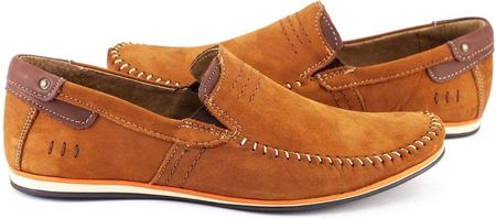 Komodo Mokasyny Męskie Skórzane 876 Camel - zdjęcie 3