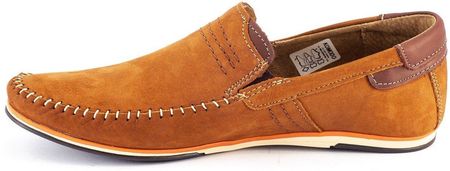 Komodo Mokasyny Męskie Skórzane 876 Camel - zdjęcie 5
