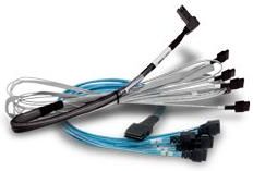 Broadcom Cable x8 8654 to 2x4 8643 (White) SMC 1M (056000200)