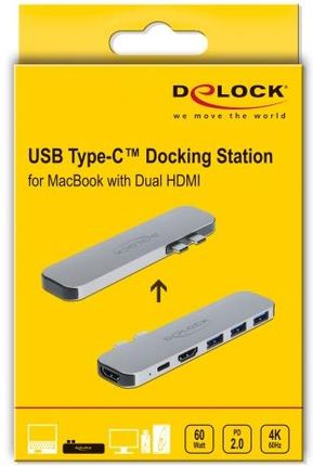 Delock docking station f. MacBook Dual HDMI 4K / PD / Hub (87753)