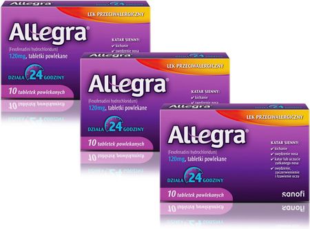 Allegra 120 mg 3x10 tabletek