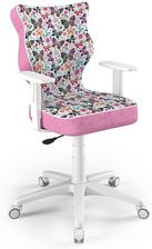 Zdjęcie Entelo Krzesło młodzieżowe Duo WH Storia rozmiar 5 (146-176,5 cm) motylki różowe - Kleczew