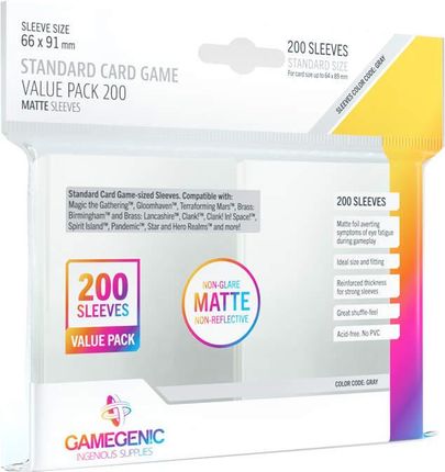 Gamegenic Matte Value Sleeving Pack (66x91 mm) 200 Sztuk