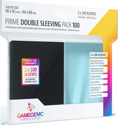 Gamegenic Prime Double Sleeving Pack (66x91 mm / 64x89 mm) 2x100 Sztuk