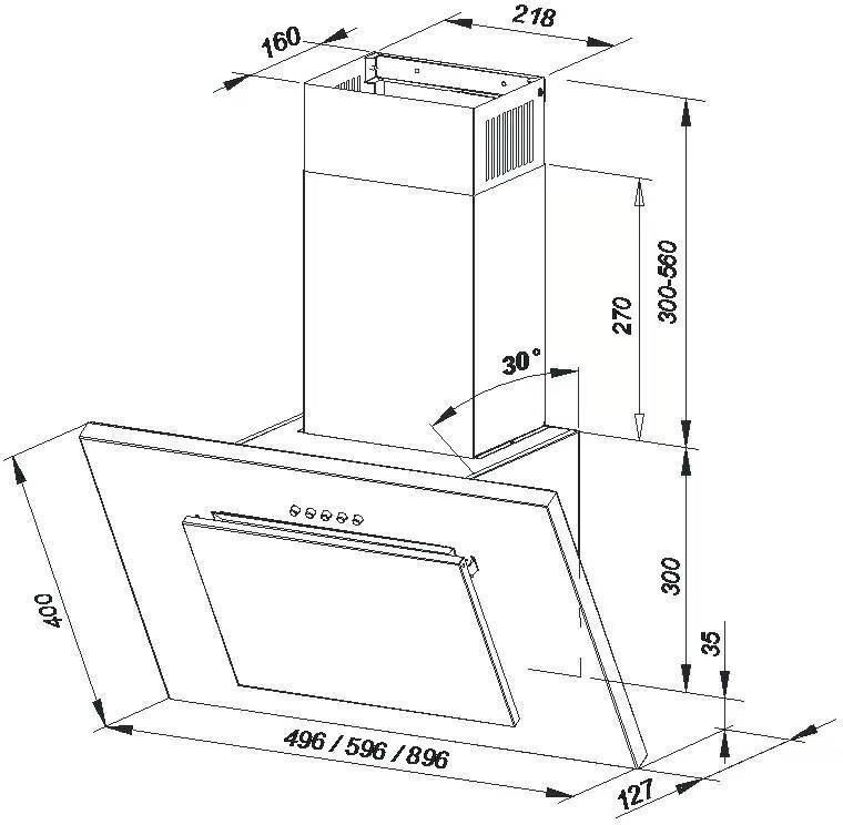 фото Витяжка похила Maan Vertical P 2 60 White 3