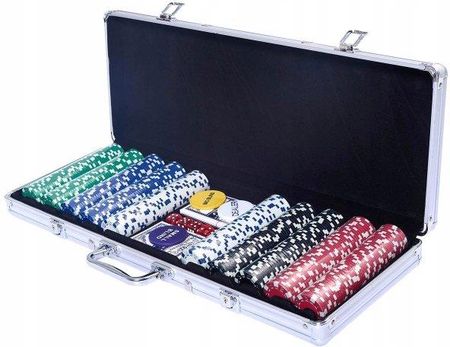 Costway Zestaw do pokera 500 żetonów mata karty walizka (TY317911)