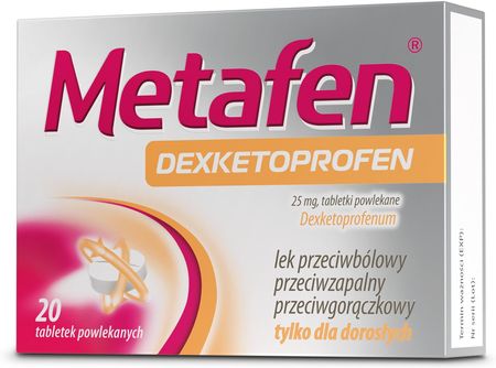 Metafen Dexketoprofen 25 mg 20 tabl.