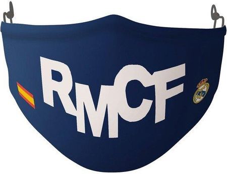 Real Madrid C.F. Maska Higieniczna Materiałowa Wielokrotnego Użytku Dziecięcy Niebieski Biały