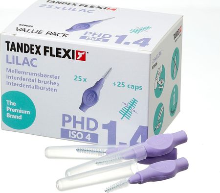 Tandex 25Szt. Szczoteczek X-Fine Tapered Lilac Fioletowy