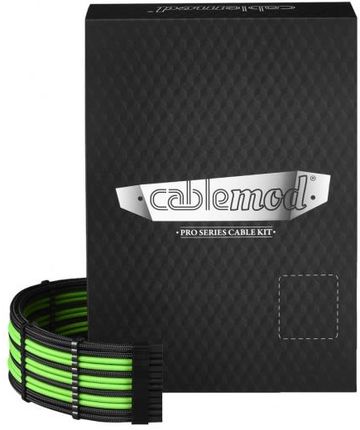 Cablemod PRO ModMesh RT Series Cable Kit, Cable Management (black / light green, 13 pieces) (CMPRTSFKITNKKLGR)