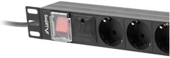 Zdjęcie Lanberg Listwa zasil.rack PDU 1U 16A 2m 8sch. PDU-08F-0200-BK (PDU08F0200BK) - Piotrków Trybunalski
