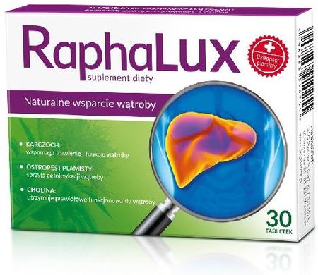 RaphaLux Naturalne Wsparcie Wątroby 30 tabletek