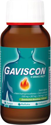Gaviscon lek na zgagę refluks zawiesina doustna 150 ml smak miętowy