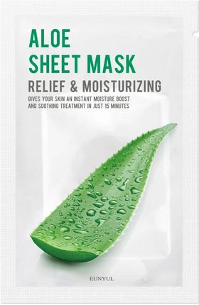 EUNYUL Aloe Sheet Mask nawilżająco-łagodząca maseczka w płachcie z aloesem 22ml