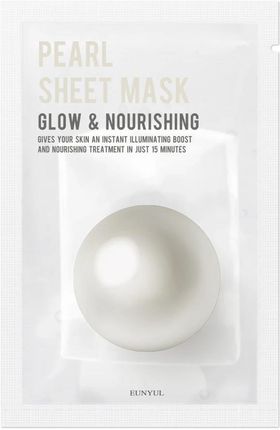 EUNYUL Pearl Sheet Mask rozjaśniająco-odżywiająca maseczka w płachcie z perłami 22ml