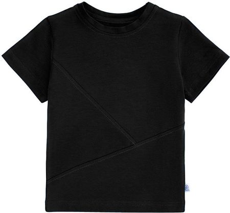 Tuszyte T-Shirt Czarny Z Przeszyciami