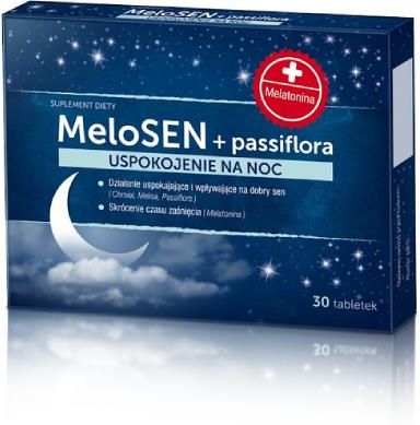 Tabletki MeloSEN + Passiflora - na bezsenność 30 szt.