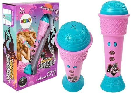 Lean Toys zabawka interaktywna Mikrofon Dziecięcy Karaoke  różowy