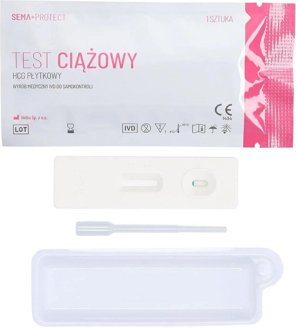 SEMA Protect test ciążowy hCG płytkowy 1 szt - Opinie i ceny na Ceneo.pl