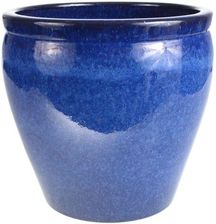 Zdjęcie Donica Szkliwiona Śr. 33cm Niebieska Mrozoodporna - Bytom