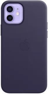 Apple Skórzane etui iPhone 12/ 12 Pro ciemny fiolet (MJYR3ZMA)