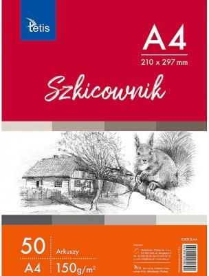 Blok Artystyczny Tetis Szkicownik A4 150G 50 K. Kb010-A4