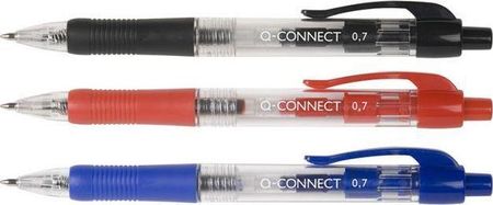 Q-Connect Długopis Automat. 0.7mm 10 Szt. Niebieski