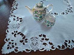 Mesa Obrus Haftowany 140X180 Bia�y