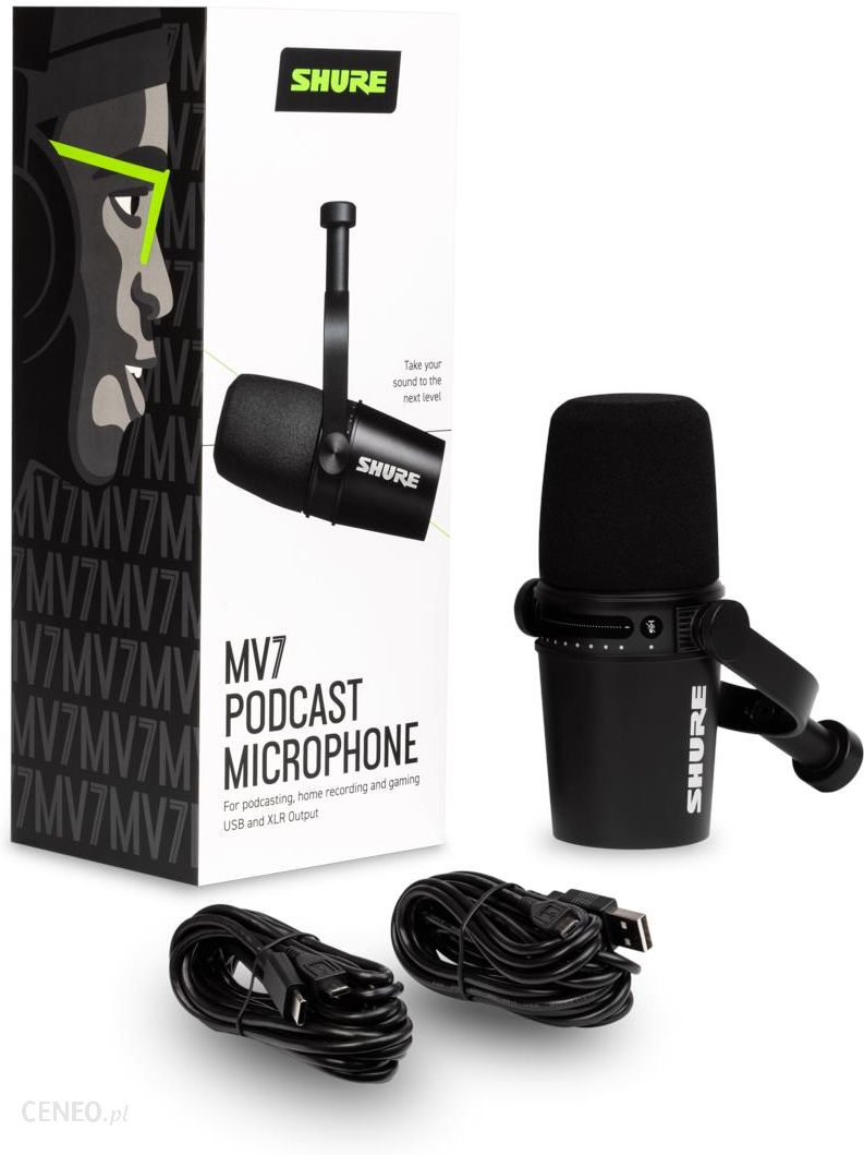 SHURE MV7-K - czarny mikrofon dynamiczny