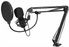 OMNITRONIC BMS-1C USB Condenser Broadcast Microphone Set Mikrofon Pojemnościowy USB zestaw