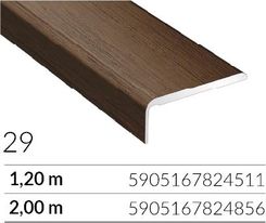 Zdjęcie Arbiton Cs25 Dąb Santana W29 Profil Zakończeniowy Do Wykończenia Podłogi 1,2M - Tczew