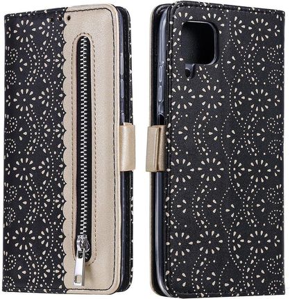 Xgsm Etui Wallet do Samsung Galaxy A12 Zipper Pocket case Black