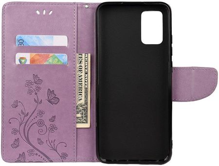 Erbord Etui Wallet do Xiaomi Redmi Note 10 / 10S Butterfly Light Purple