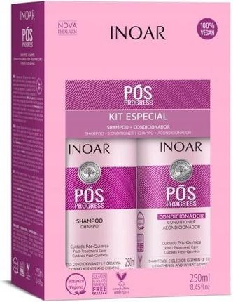 INOAR POS Progress szampon + odżywka po keratynowym prostowaniu 2x250ml