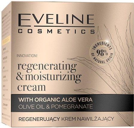 Krem Eveline Cosmetics Organic Gold Regenerujący nawilżający na dzień i noc 50ml