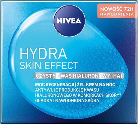 Nivea Hydra Skin Effect Żel-Krem Do Twarzy Na Noc 50Ml