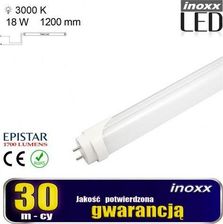 Świetlówka Nvox Świetlówka led 120cm 18w 3000k t8 g13 ciepła aluminiowa jednostronna