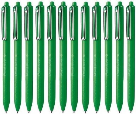 Pentel Długopis Automatyczny Zielony Izee 12Szt.