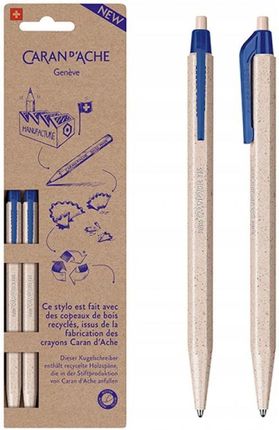 Caran D'Ache Długopis Jednorazowy 825 Woodchips 2X