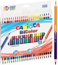 Zdjęcie Carioca Kredki ołówkowe trójkątne BiColor 24 szt. / 48 kol. - Radzymin