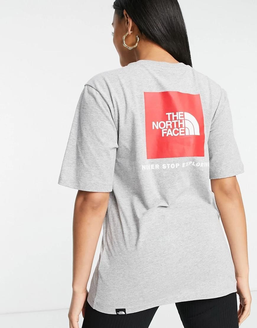 The North Face – Red Box – Szary T-shirt w stylu boyfriend Ceny